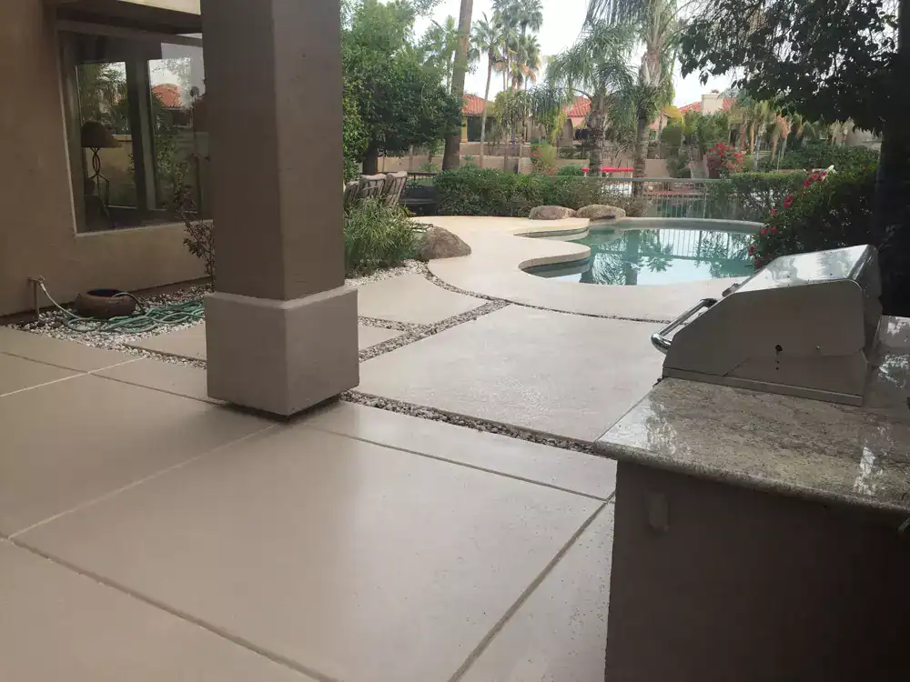 Seamlessly Patched Concrete Joint Pool Surround
