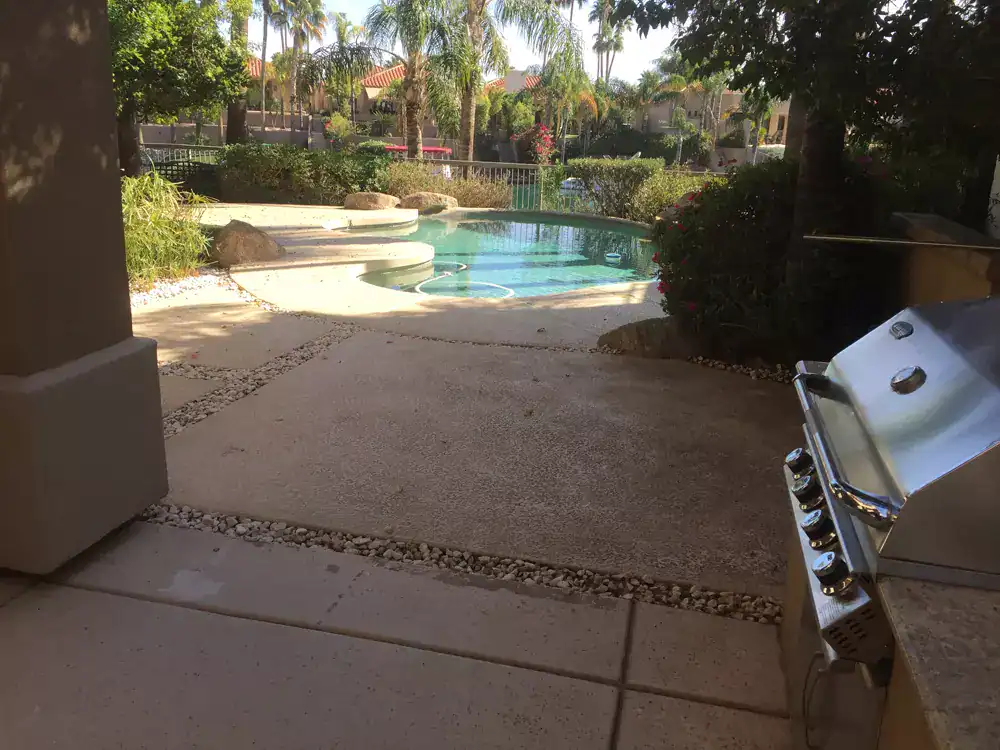 Damaged Hollow & Flaking Pool Deck Edge