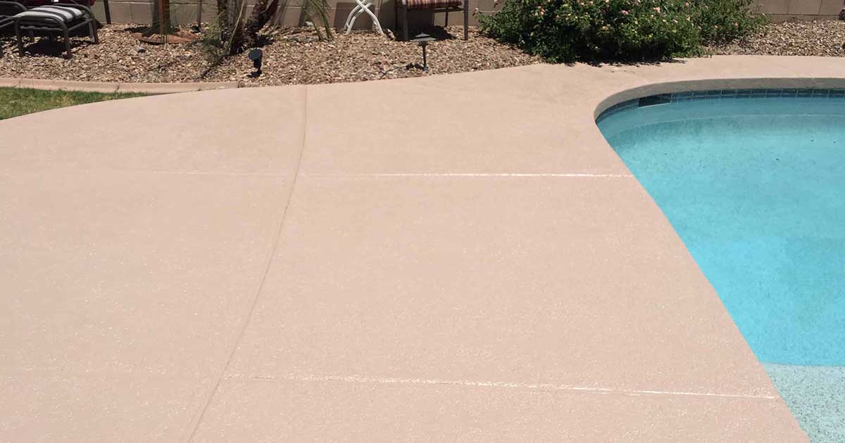 Clean Finished Lace Texture Kool Deck Pool Area