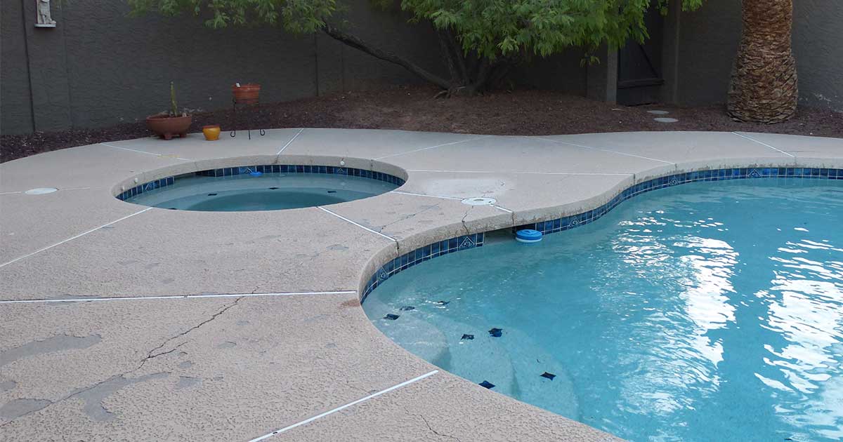 Heat Rotted Fractured Concrete Deck Area