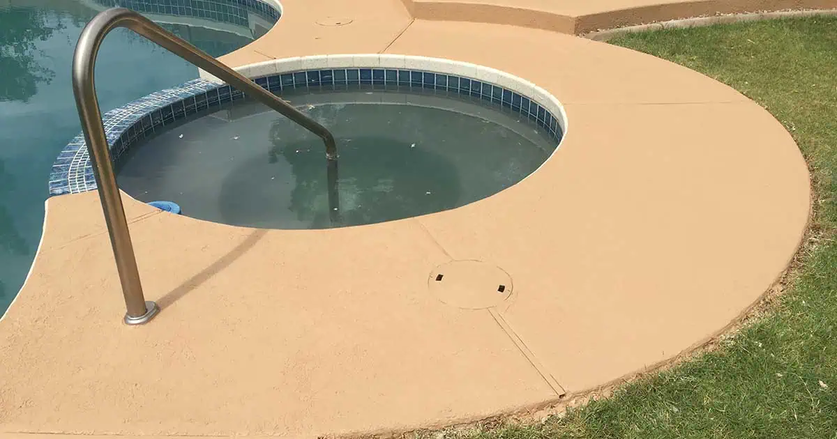 Beautiful Elevated Spa Surround Cool-Sealer Overlay