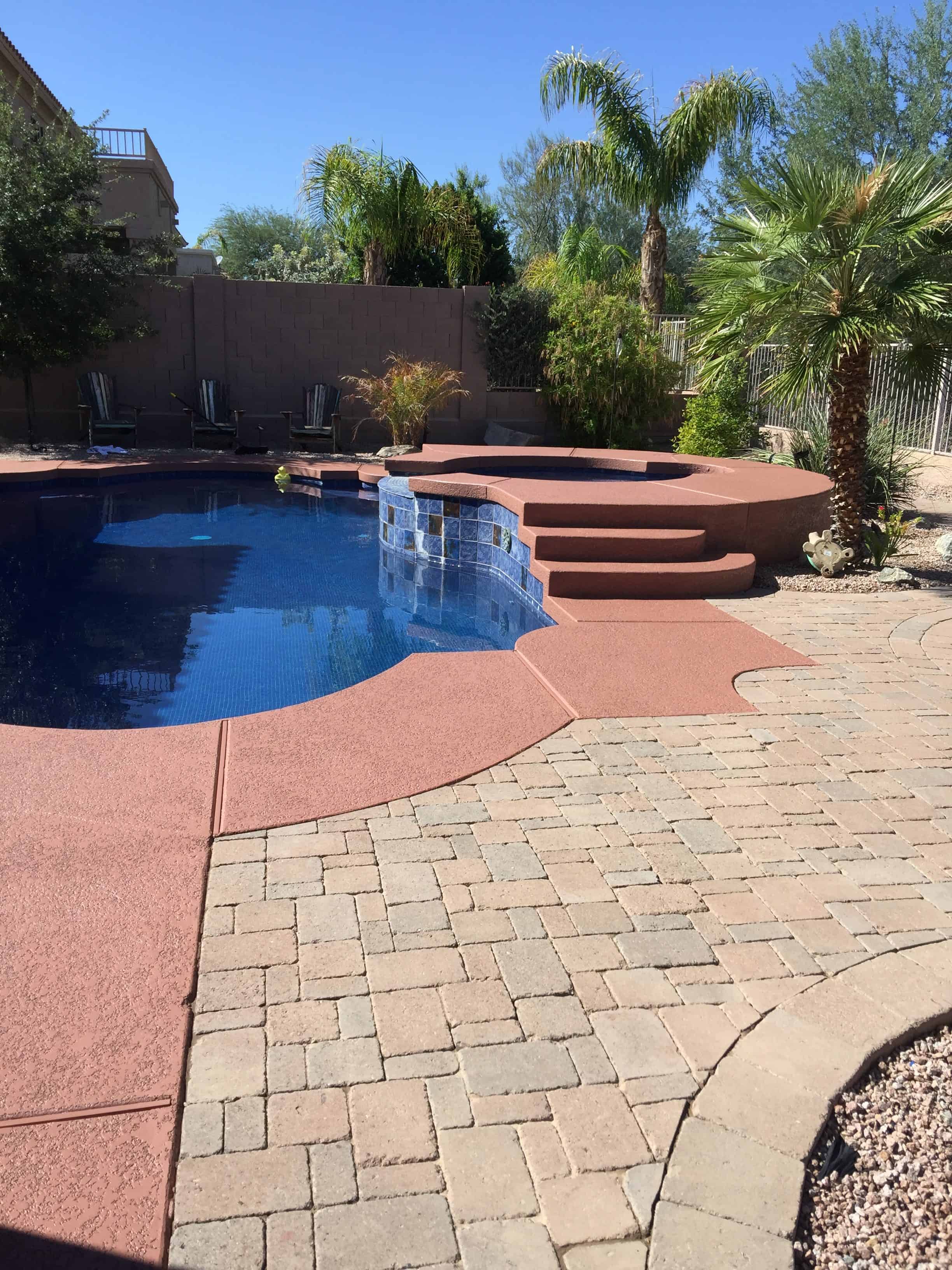 Dry Faded Chalky Paver Stones Prior to Sealer Spray