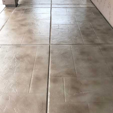 Flagstone and Brick Walkway Stain Seal Assembly